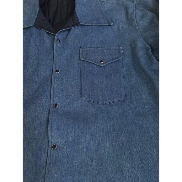 Vintage Denim Western Snap 3XL 50W Jacket Quilted - Picture 4 of 5